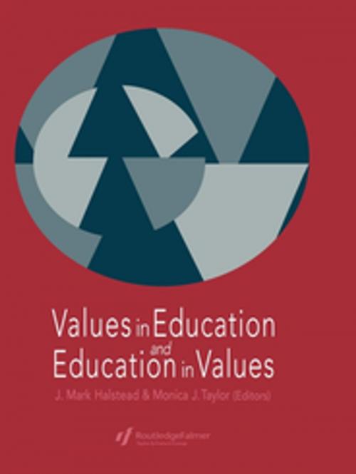 Cover of the book Values in Education and Education in Values by , Taylor and Francis