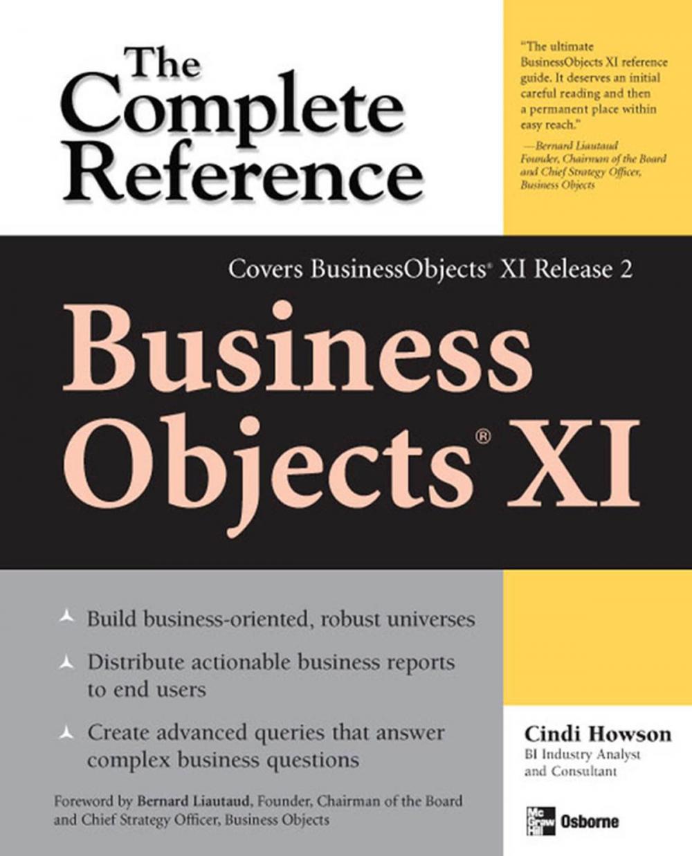Big bigCover of BusinessObjects XI (Release 2): The Complete Reference