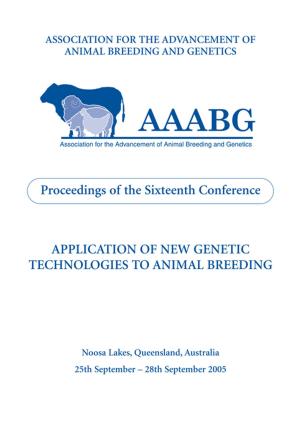 Cover of the book Application of New Genetic Technologies to Animal Breeding by Amalie Wright