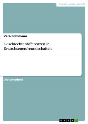 Cover of the book Geschlechterdifferenzen in Erwachsenenfreundschaften by German Wehinger