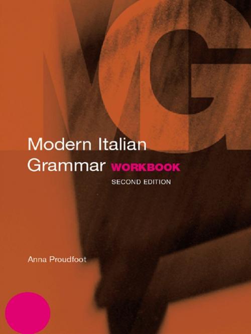 Cover of the book Modern Italian Grammar Workbook by Anna Proudfoot, Taylor and Francis