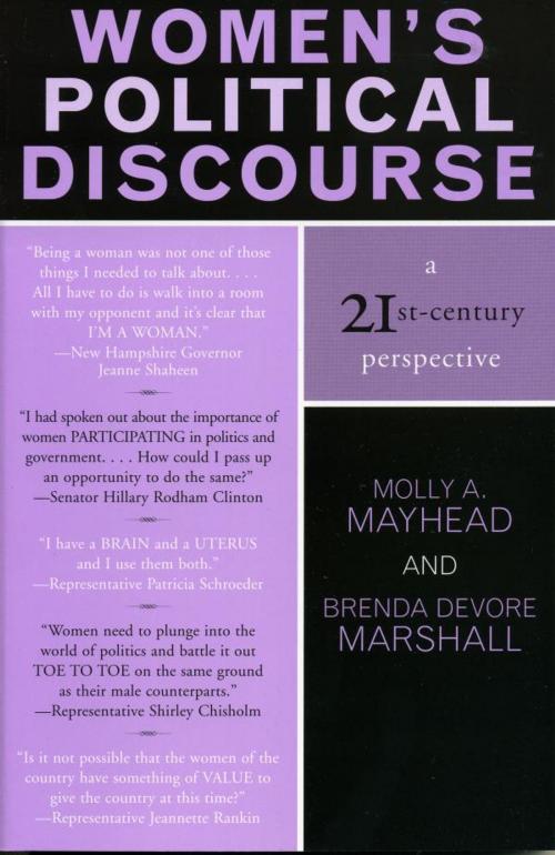 Cover of the book Women's Political Discourse by Molly A. Mayhead, Brenda DeVore Marshall, Rowman & Littlefield Publishers