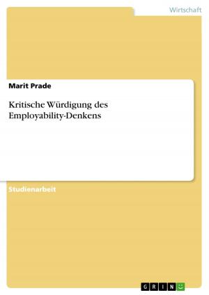 Cover of the book Kritische Würdigung des Employability-Denkens by Arian Sahitolli