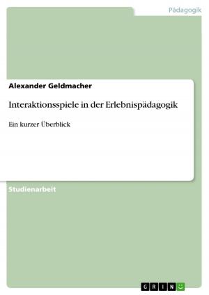 Cover of the book Interaktionsspiele in der Erlebnispädagogik by Nina Peignois