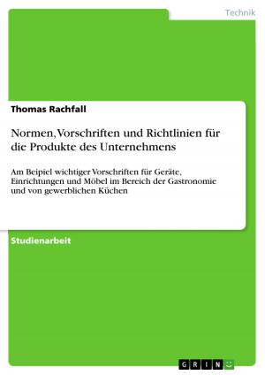 Cover of the book Normen, Vorschriften und Richtlinien für die Produkte des Unternehmens by Tobias Scheidacker