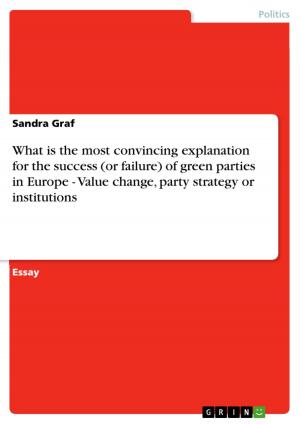 Cover of the book What is the most convincing explanation for the success (or failure) of green parties in Europe - Value change, party strategy or institutions by Bernd C. Schmidt-Nagel