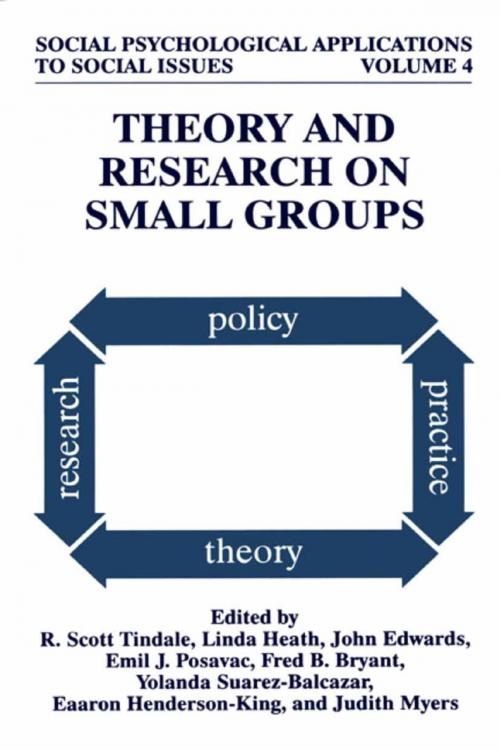 Cover of the book Theory and Research on Small Groups by , Springer US