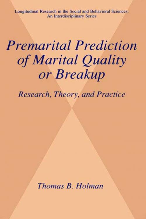 Cover of the book Premarital Prediction of Marital Quality or Breakup by Thomas B. Holman, Springer US