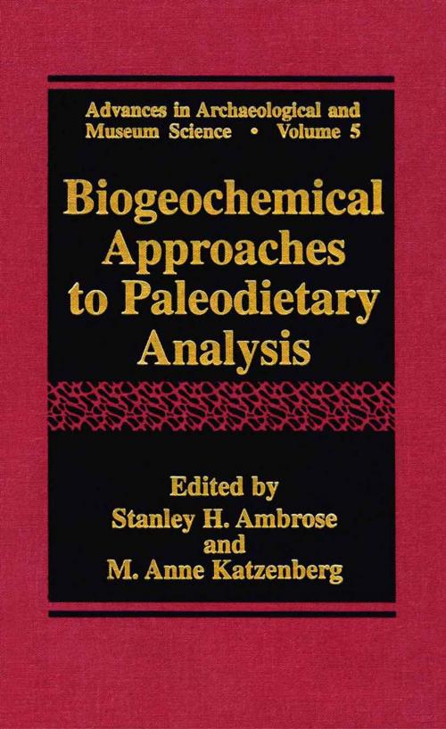 Cover of the book Biogeochemical Approaches to Paleodietary Analysis by , Springer US