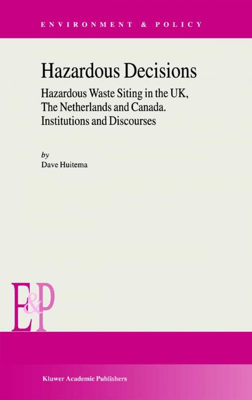 Cover of the book Hazardous Decisions by D. Huitema, Springer Netherlands