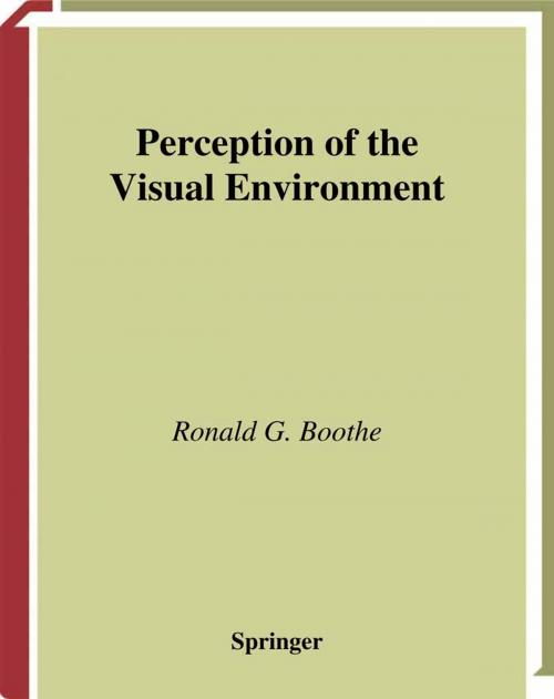 Cover of the book Perception of the Visual Environment by Ronald G. Boothe, Springer New York
