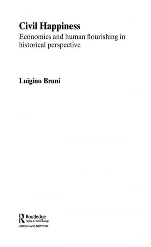 Cover of the book Civil Happiness by Luigino Bruni, Taylor and Francis