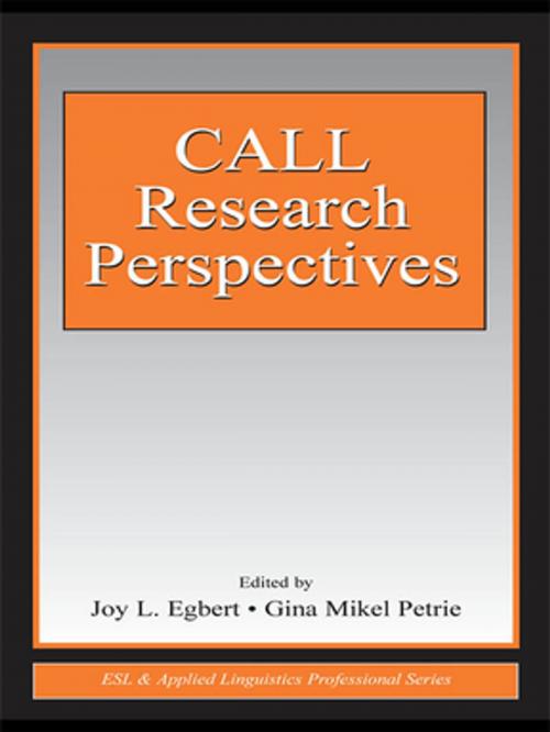 Cover of the book CALL Research Perspectives by , Taylor and Francis