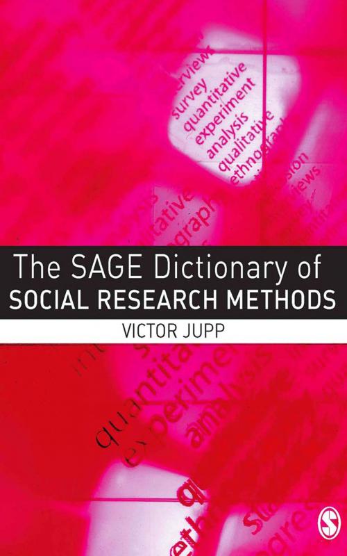 Cover of the book The SAGE Dictionary of Social Research Methods by Victor Jupp, SAGE Publications