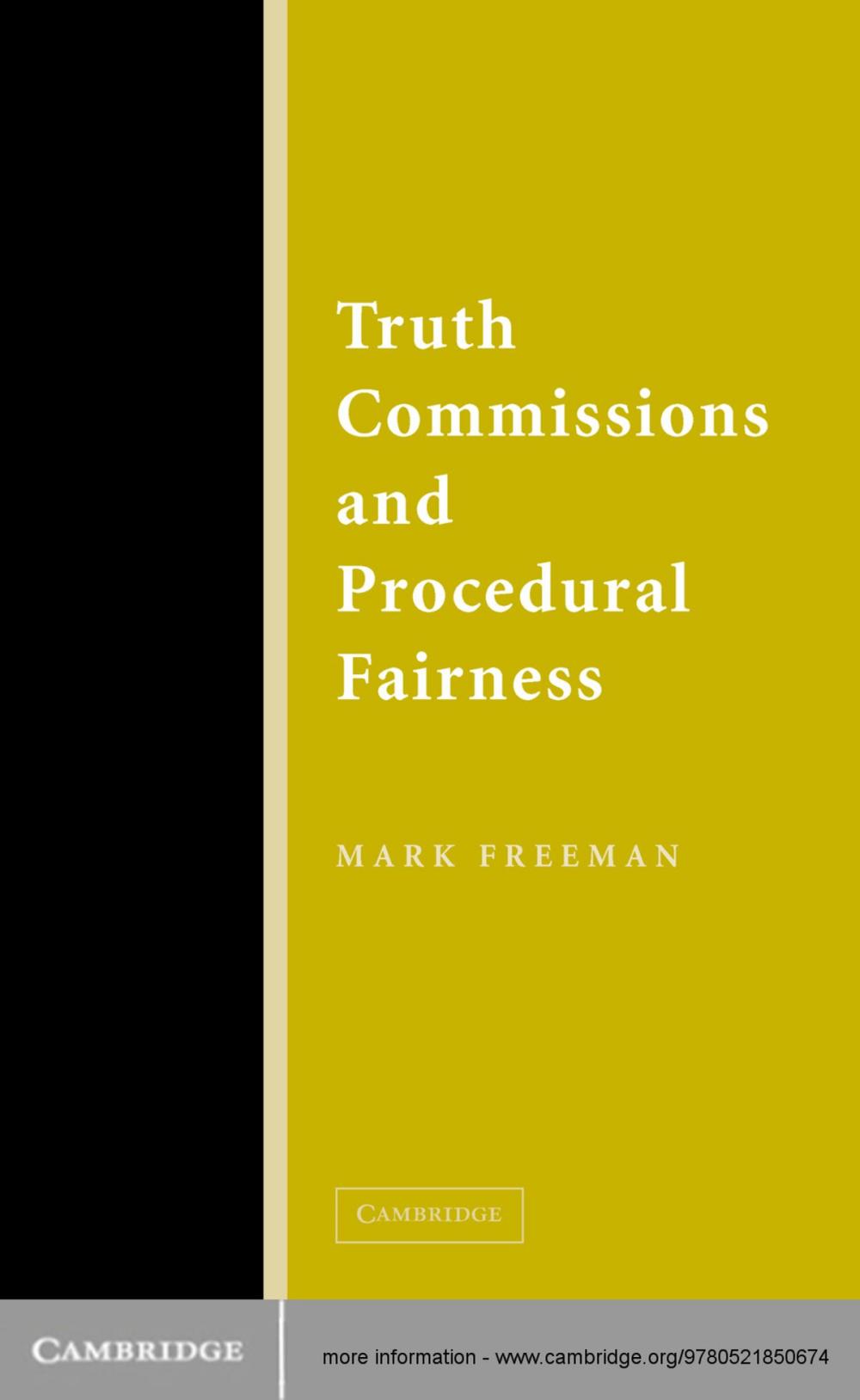 Big bigCover of Truth Commissions and Procedural Fairness