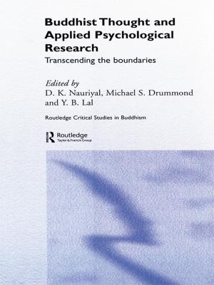 Cover of the book Buddhist Thought and Applied Psychological Research by Edward Ramsamy
