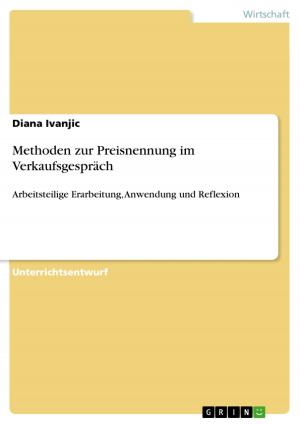 Cover of the book Methoden zur Preisnennung im Verkaufsgespräch by Marjan Rosetz