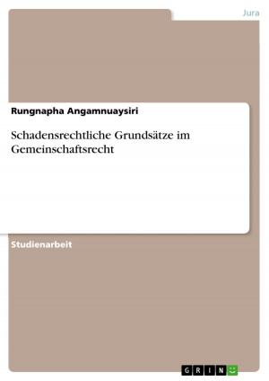 Cover of the book Schadensrechtliche Grundsätze im Gemeinschaftsrecht by Vanessa Schäfer