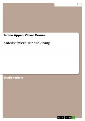 Cover of the book Anteilserwerb zur Sanierung by Sarah Proske