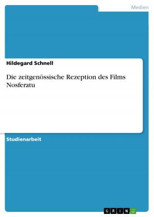 Cover of the book Die zeitgenössische Rezeption des Films Nosferatu by Sebastian Zellmer
