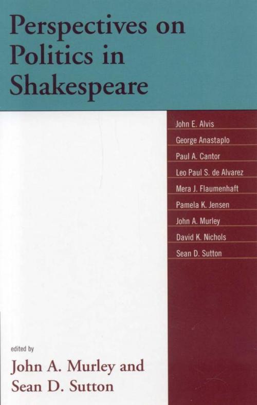Cover of the book Perspectives on Politics in Shakespeare by , Lexington Books