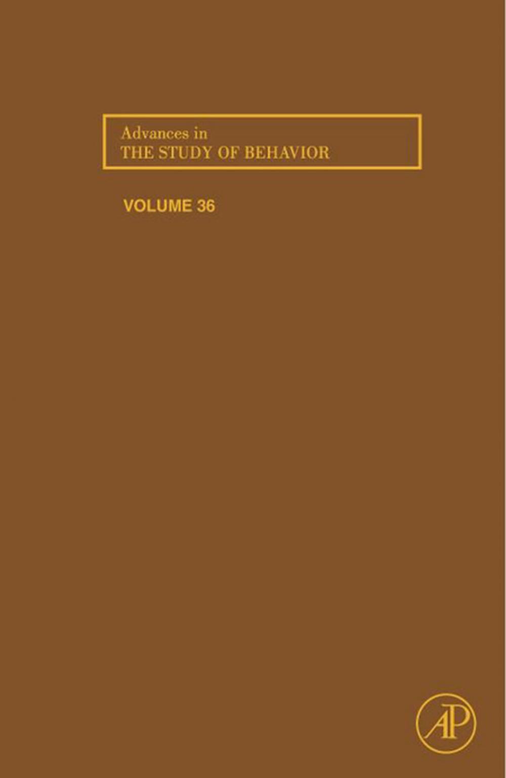 Big bigCover of Advances in the Study of Behavior