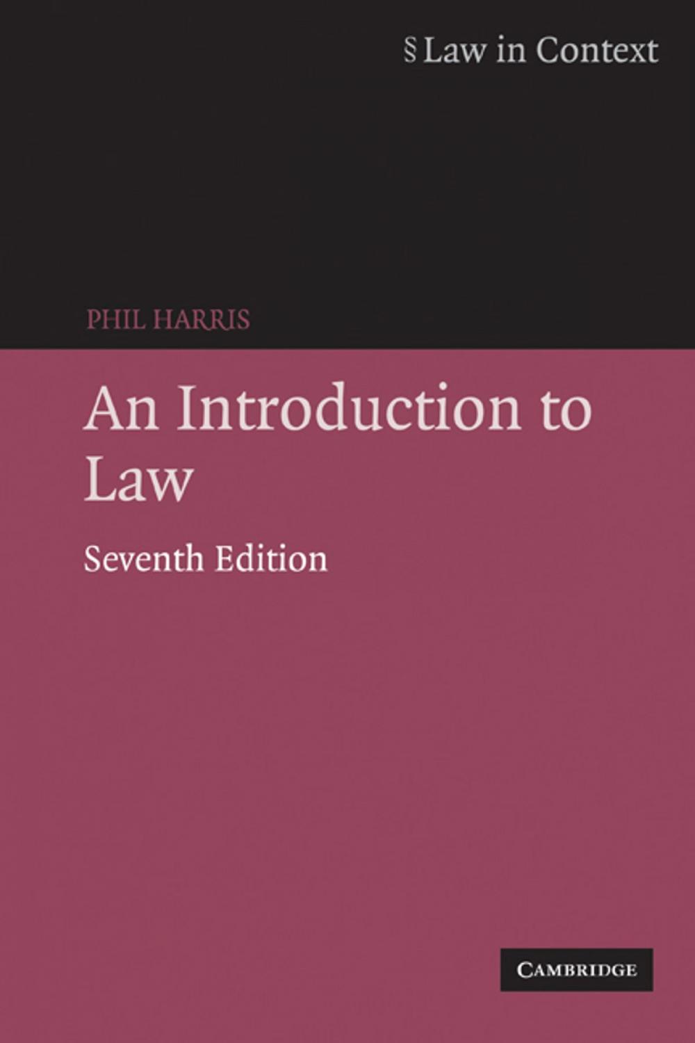 Big bigCover of An Introduction to Law