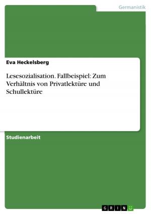 Cover of the book Lesesozialisation. Fallbeispiel: Zum Verhältnis von Privatlektüre und Schullektüre by Daniel Valente