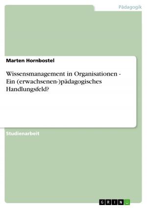 Cover of the book Wissensmanagement in Organisationen - Ein (erwachsenen-)pädagogisches Handlungsfeld? by Luke Gipson