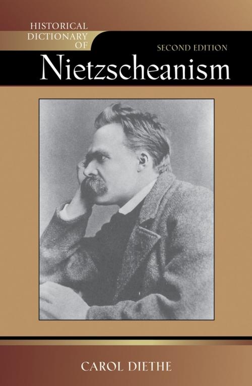Cover of the book Historical Dictionary of Nietzscheanism by Carol Diethe, Scarecrow Press