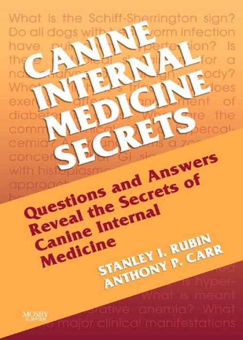 Cover of the book Canine Internal Medicine Secrets E-Book by Stan Rubin, Anthony Carr, Elsevier Health Sciences