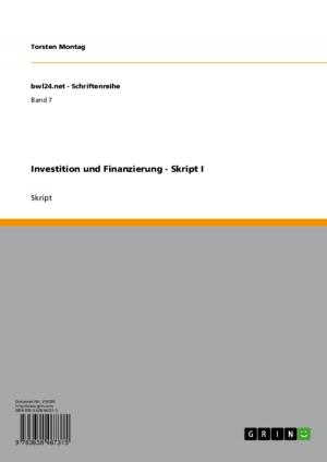 Cover of the book Investition und Finanzierung - Skript I by Kai Brödner
