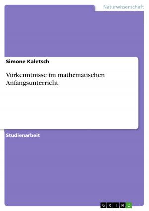 Cover of the book Vorkenntnisse im mathematischen Anfangsunterricht by Matthias Demmich