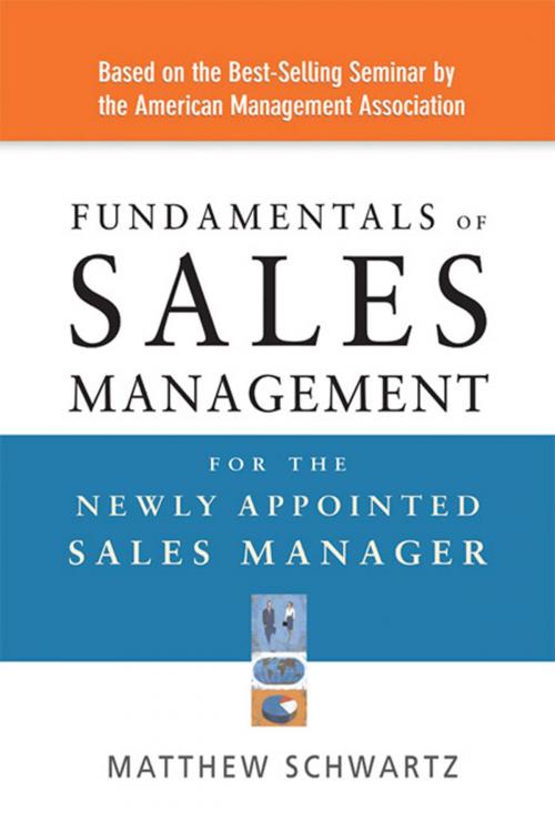 Cover of the book Fundamentals of Sales Management for the Newly Appointed Sales Manager by Matthew Schwartz, AMACOM