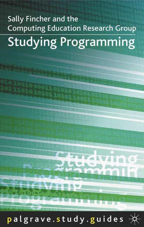 Cover of the book Studying Programming by Sally Fincher, Palgrave Macmillan