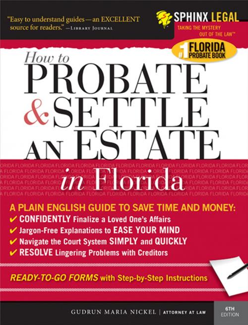 Cover of the book Probate and Settle an Estate in Florida by Gudrun Nickel, Sourcebooks
