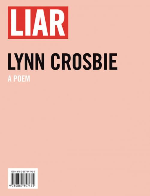 Cover of the book Liar by Lynn Crosbie, House of Anansi Press Inc