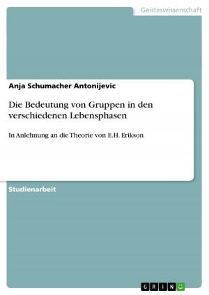 Cover of the book Die Bedeutung von Gruppen in den verschiedenen Lebensphasen by Hella Ludwig