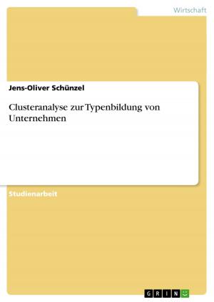 Cover of the book Clusteranalyse zur Typenbildung von Unternehmen by Benjamin Bruns