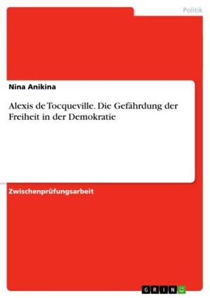 Cover of the book Alexis de Tocqueville. Die Gefährdung der Freiheit in der Demokratie by Christian E. Schulz