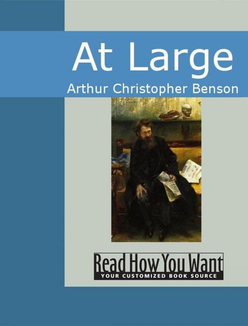 Cover of the book At Large by Arthur Christopher Benson, ReadHowYouWant