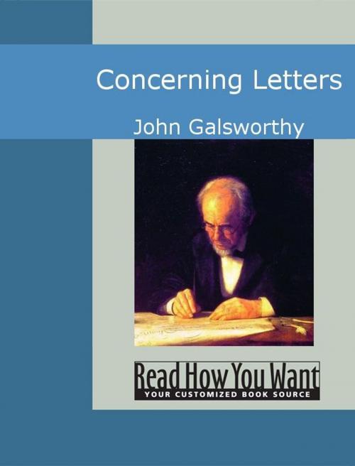 Cover of the book Concerning Letters by John Galsworthy, ReadHowYouWant