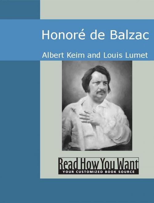 Cover of the book Honoré De Balzac by Albert Keim and Louis Lumet, ReadHowYouWant