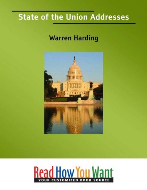 Cover of the book State Of The Union Addresses by Harding Warren, ReadHowYouWant