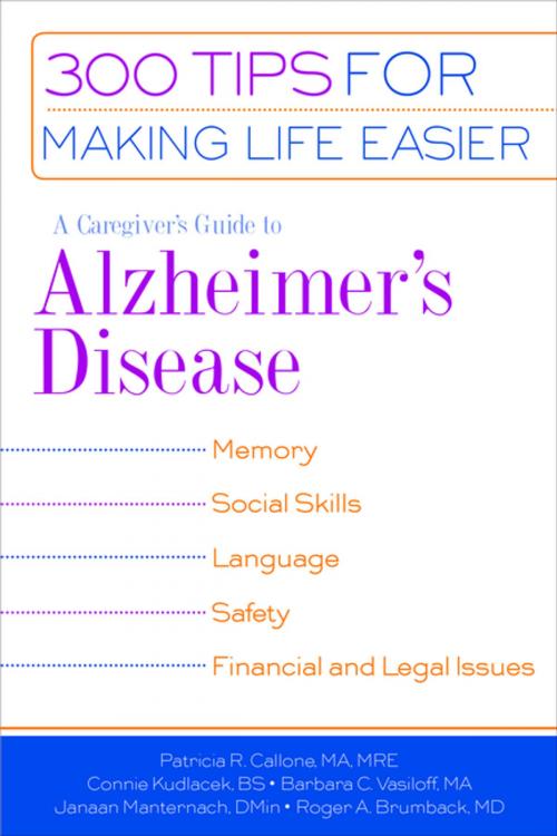 Cover of the book A Caregiver's Guide to Alzheimer's Disease by Dr. Roger A. Brumback, MD, Patricia R. Callone, MA, MRE, Connie Kudlacek, BS, Janaan D. Manternach, Barabara C. Vasiloff, MA, Springer Publishing Company