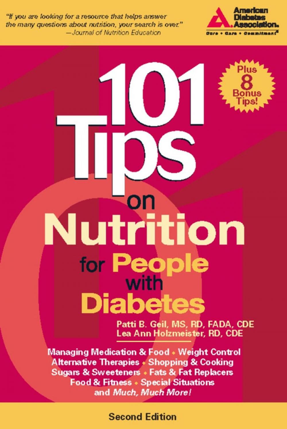 Big bigCover of 101 Tips on Nutrition for People with Diabetes