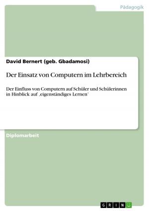 Cover of the book Der Einsatz von Computern im Lehrbereich by Kerstin Quadflieg