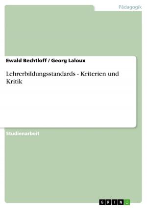Cover of the book Lehrerbildungsstandards - Kriterien und Kritik by Dr. M.F. Patel