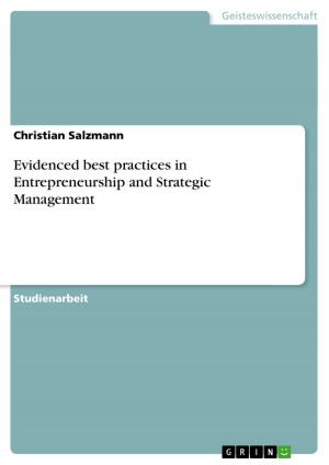 Cover of the book Evidenced best practices in Entrepreneurship and Strategic Management by Daniel Jacob