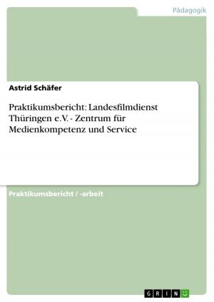 Cover of the book Praktikumsbericht: Landesfilmdienst Thüringen e.V. - Zentrum für Medienkompetenz und Service by Johannes Stockerl
